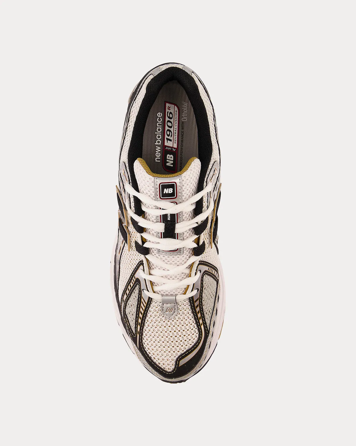 1906r Metallic Silver with Metallic Gold Low Top Sneakers
