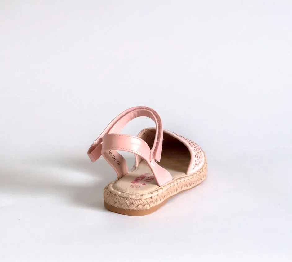 AC Girls' Light Pink Espadrilles Sandals | 494/21-LP