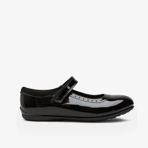 Black Patent School Leather Mary Jane Brogues (Older Boys)