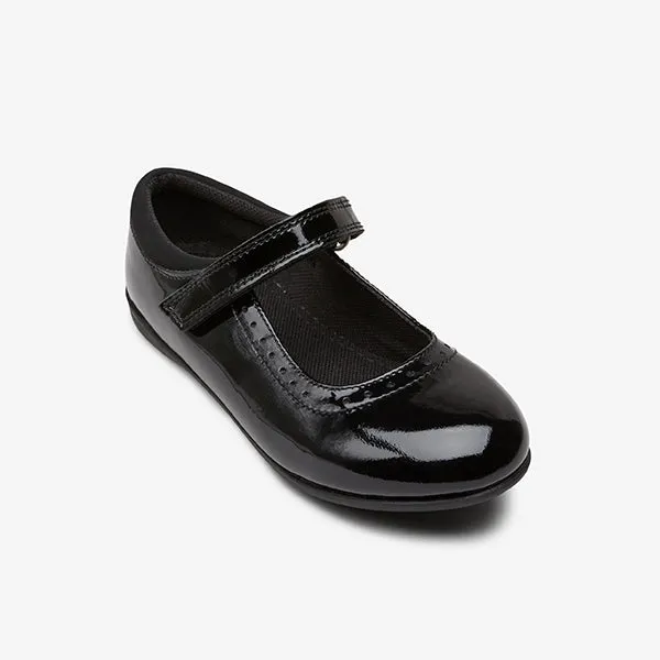 Black Patent School Leather Mary Jane Brogues (Older Boys)