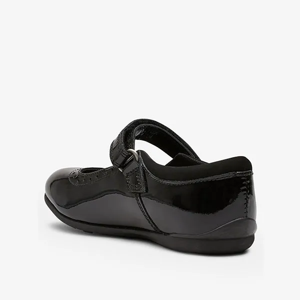 Black Patent School Leather Mary Jane Brogues (Older Boys)