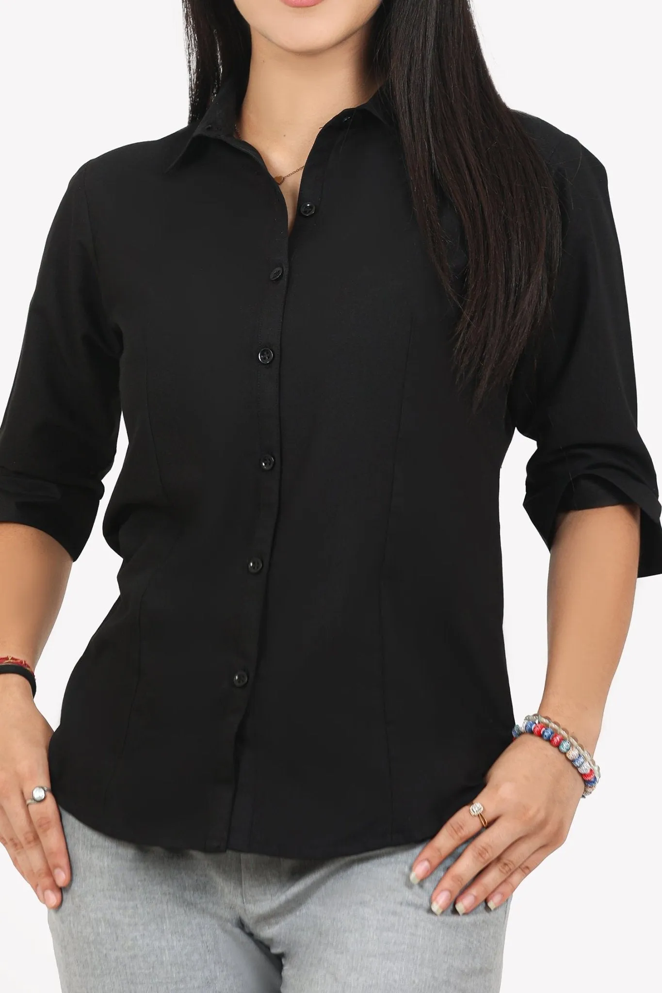 Bluebird Women Black Formal Shirt