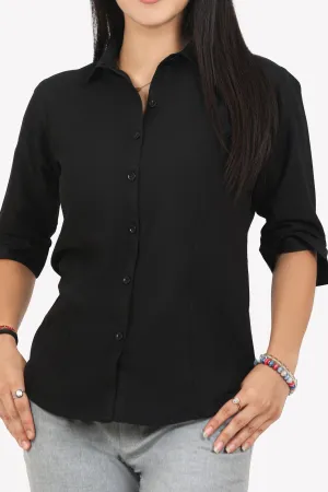 Bluebird Women Black Formal Shirt
