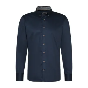 Bugatti Mens Shirt 9350-48507/390 Navy Blue