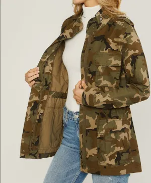 Camo Print Anorak Jacket
