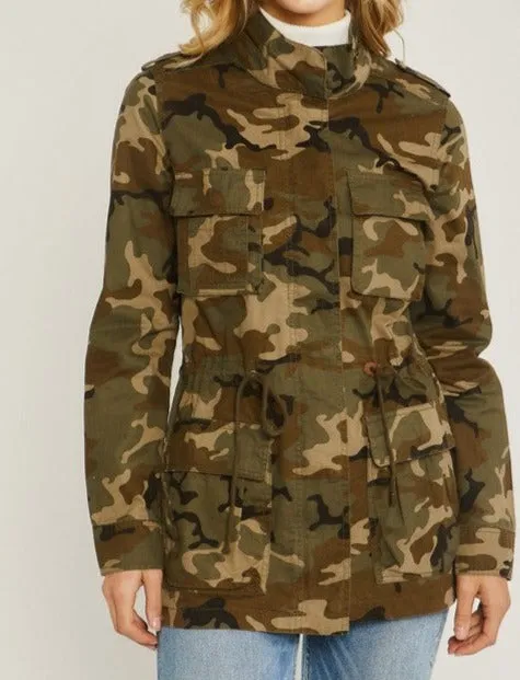 Camo Print Anorak Jacket
