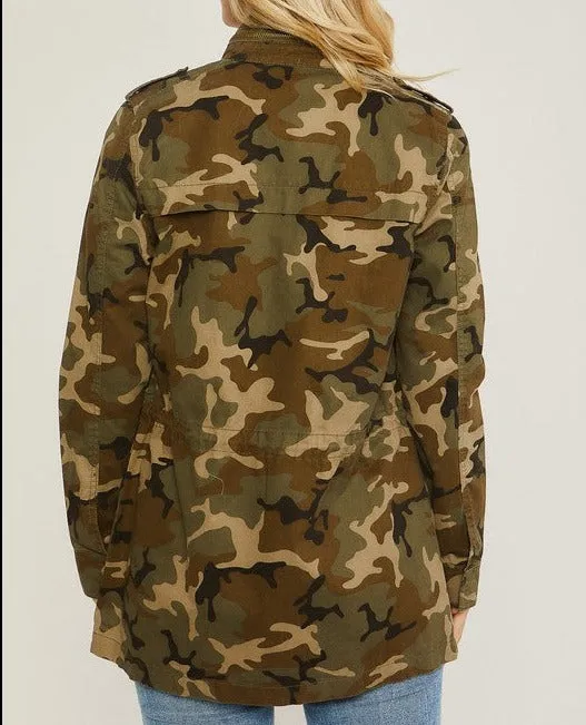Camo Print Anorak Jacket