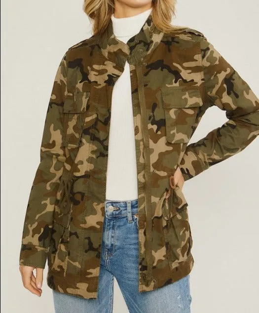 Camo Print Anorak Jacket
