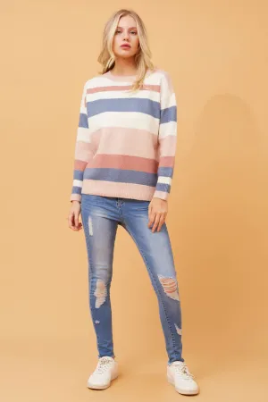 Caroline Morgan Striped Knit Jumper