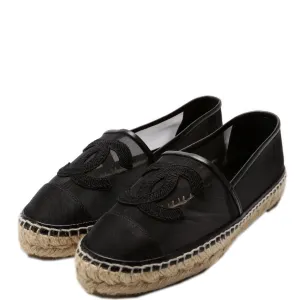 CC Cap Toe Mesh Espadrilles Size 36 Black
