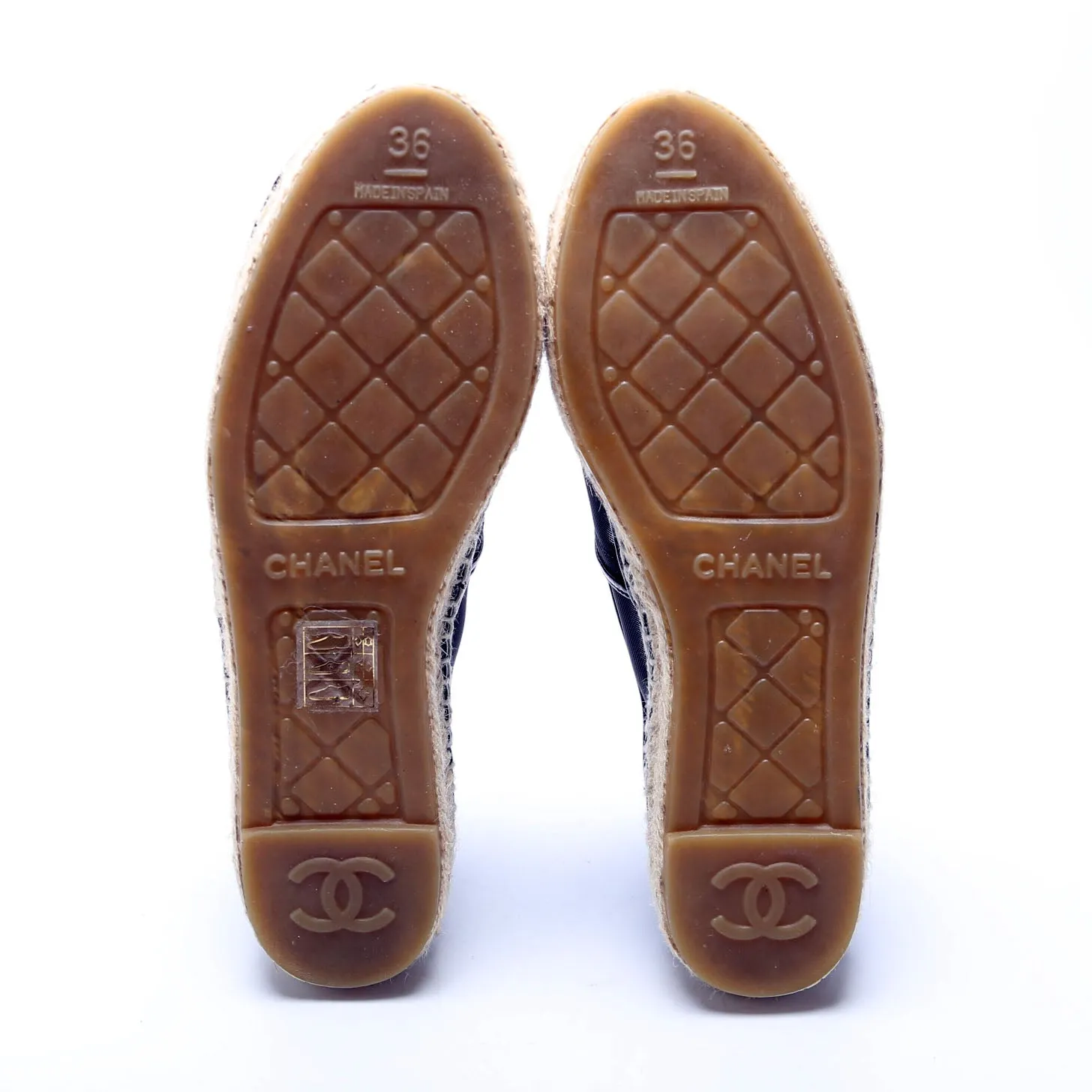 CC Cap Toe Mesh Espadrilles Size 36 Black