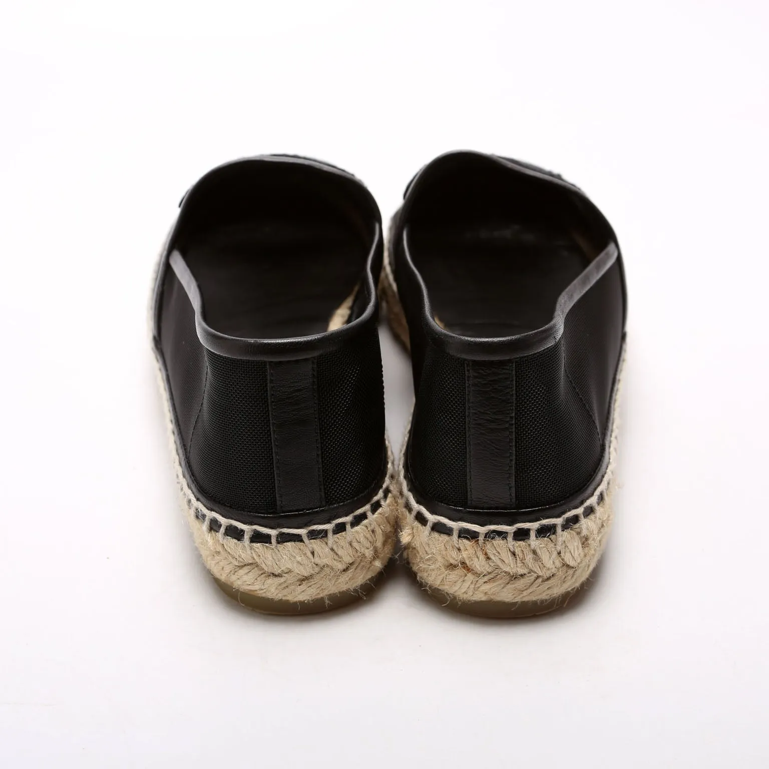CC Cap Toe Mesh Espadrilles Size 36 Black