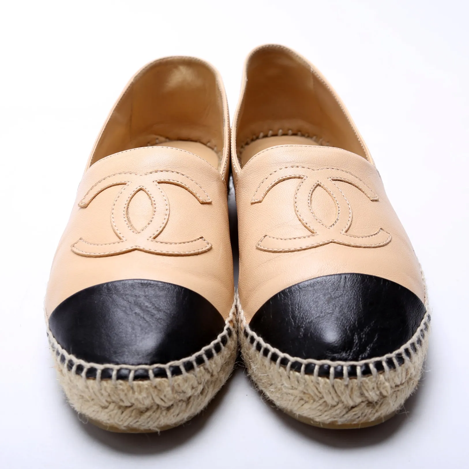 CC Espadrilles Size 37 Beige/Black