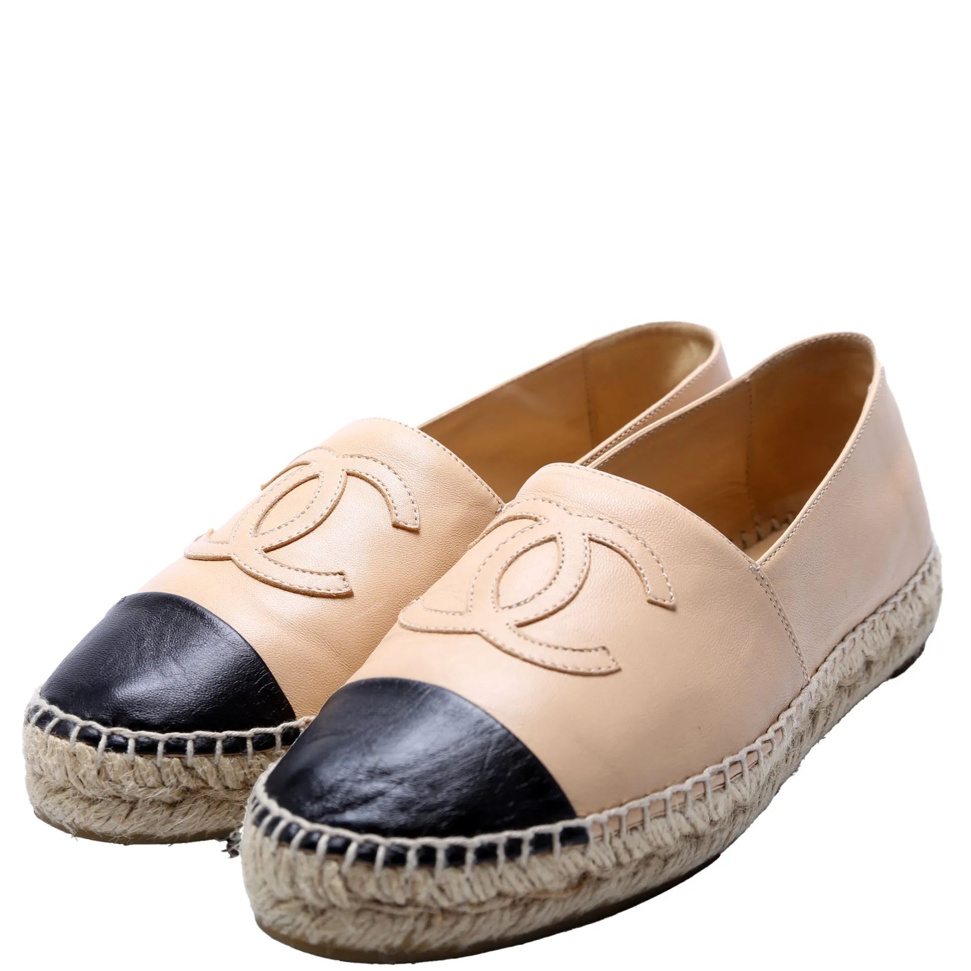 CC Espadrilles Size 37 Beige/Black