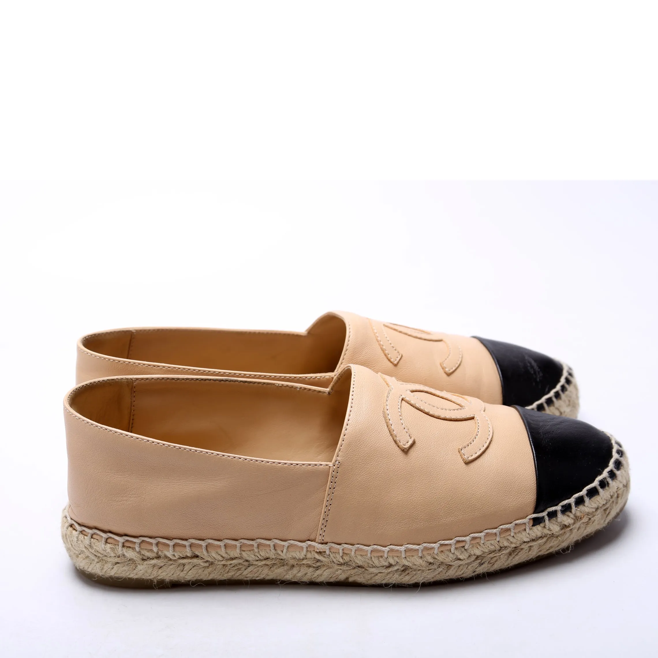 CC Espadrilles Size 37 Beige/Black