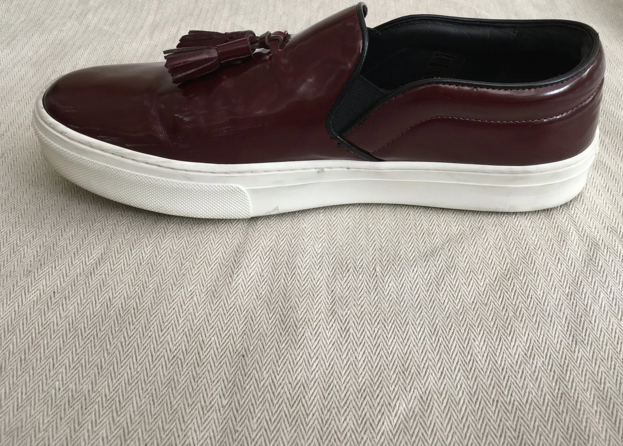 CÉLINE by Phoebe Philo Slip-On Sneaker Espadrilles Shoes With Tassel Burgundy Size 40 US 10 UK 7 Ladies