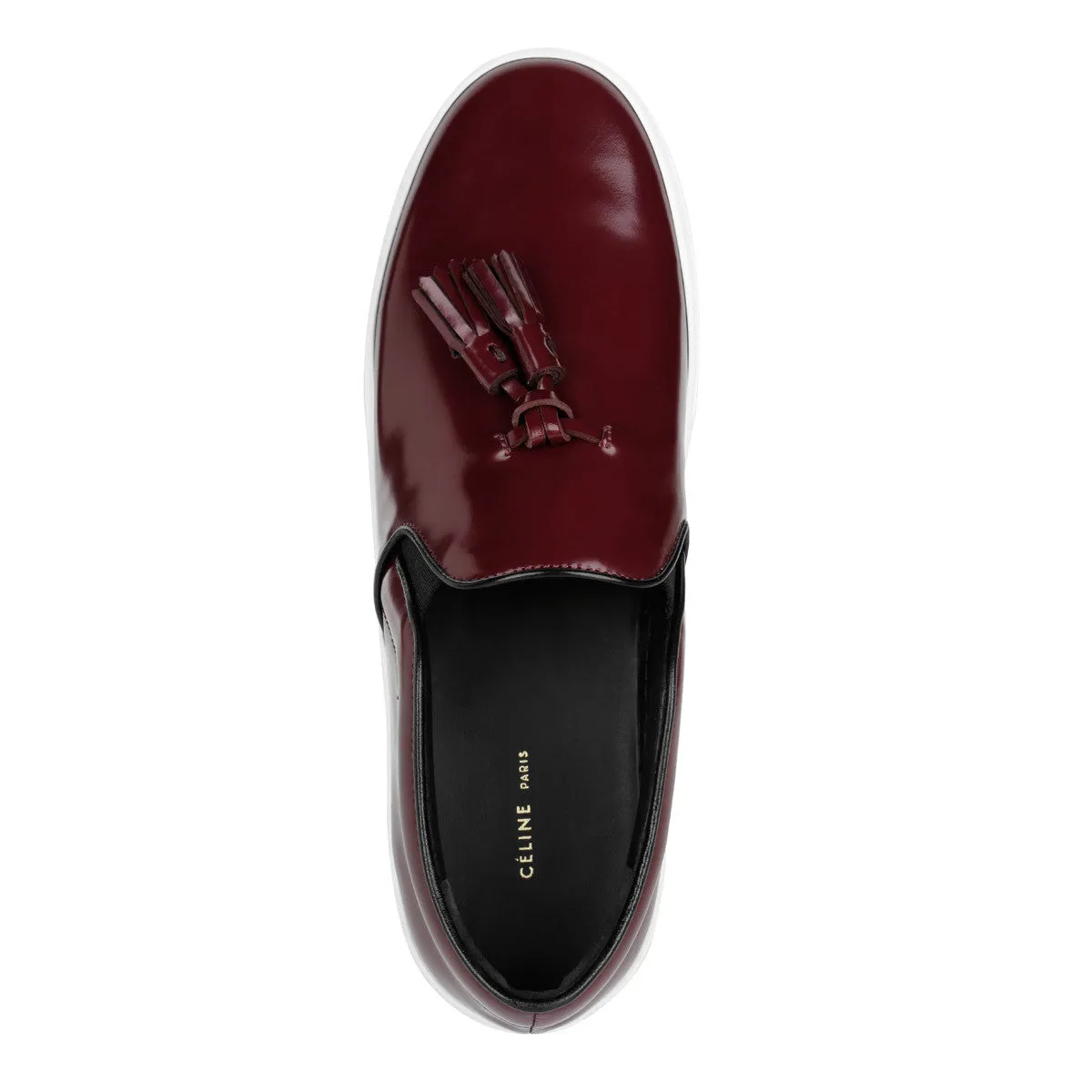 CÉLINE by Phoebe Philo Slip-On Sneaker Espadrilles Shoes With Tassel Burgundy Size 40 US 10 UK 7 Ladies