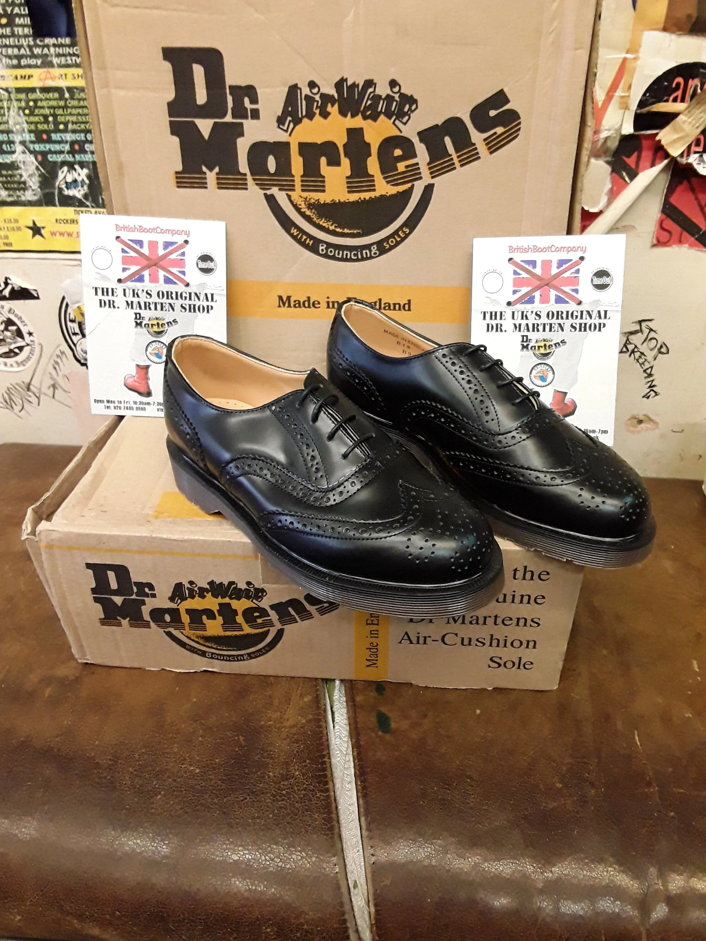 Dr Martens (2035) Made in England Black Brogues Various Sizes