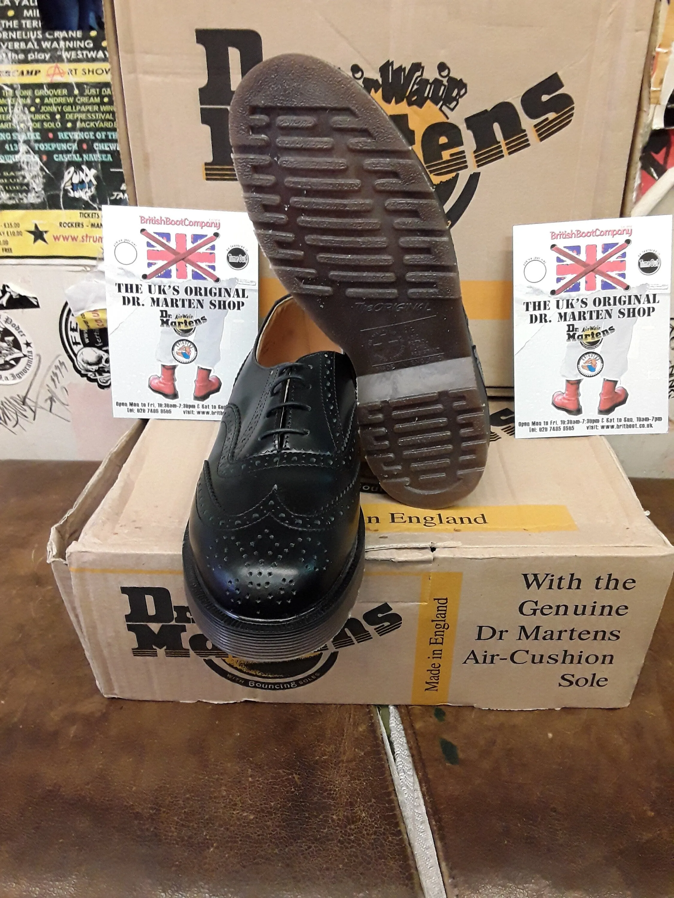 Dr Martens (2035) Made in England Black Brogues Various Sizes