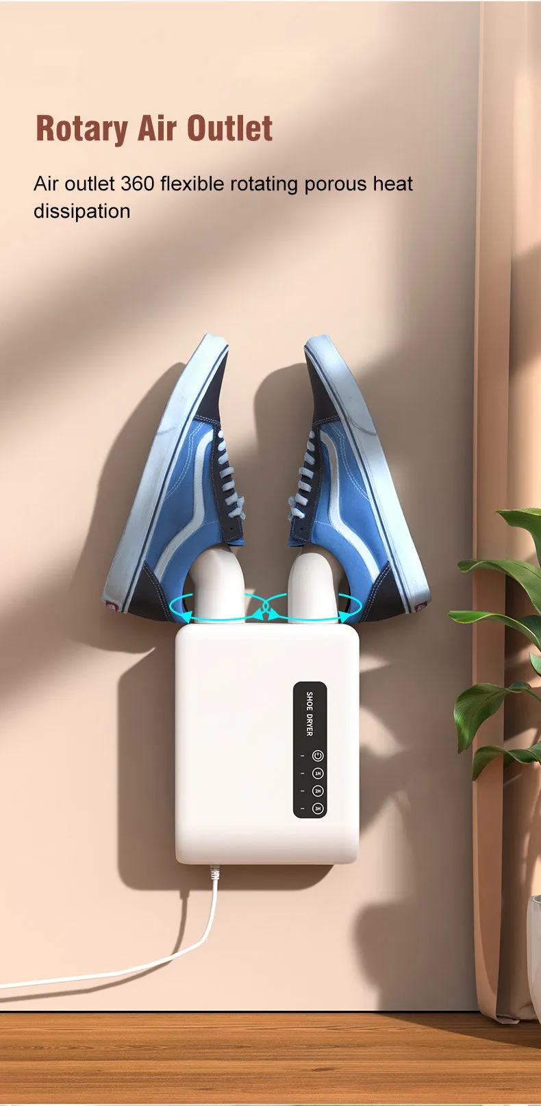 Electric Shoe or Boots Dryer Wall Mounted