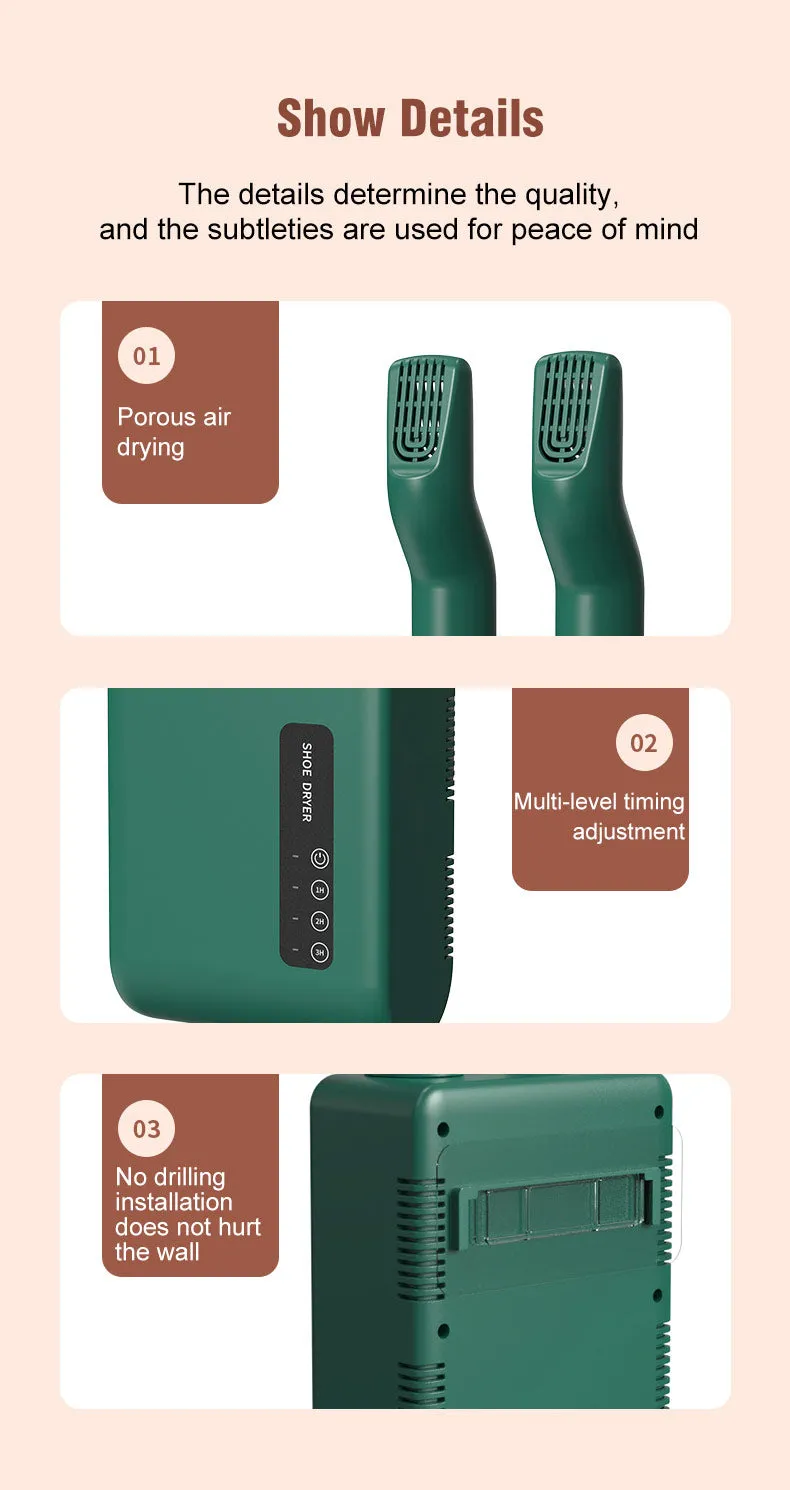 Electric Shoe or Boots Dryer Wall Mounted