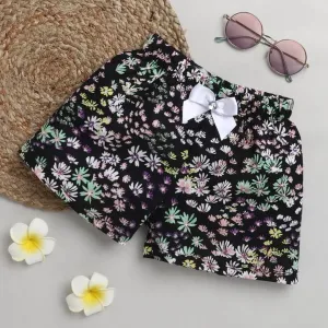 Floral Printed Short - Black