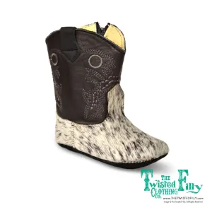 Genuine Leather Infant Kids Western Boots