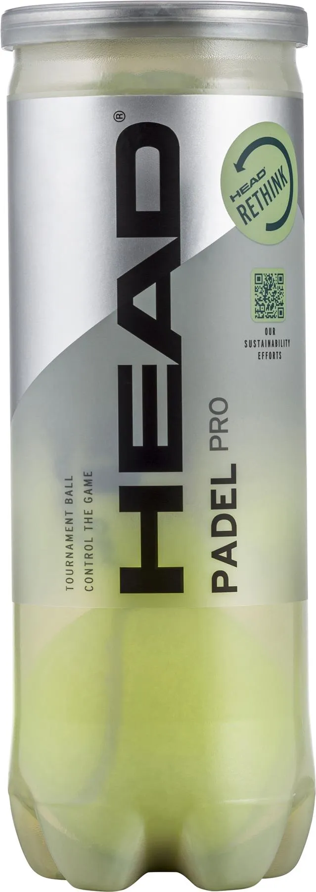 HEAD Padel Pro Padel Balls - 3 Ball Tube