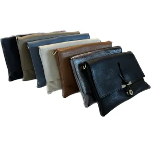 Leather Clutch With Knotted Closure