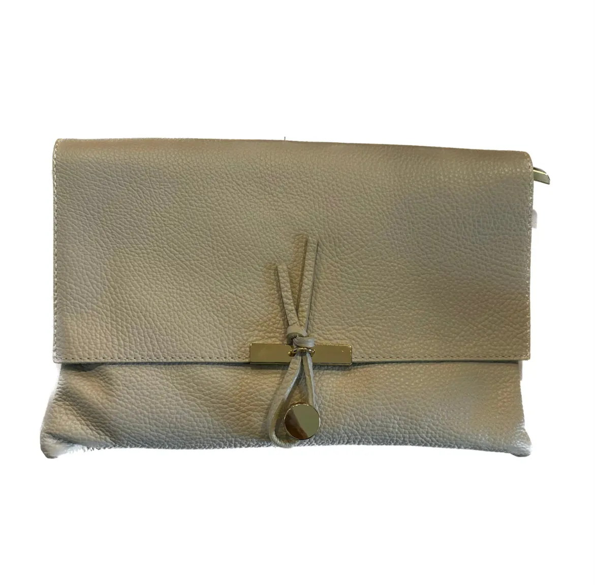 Leather Clutch With Knotted Closure