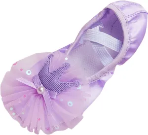 Mary Jane Flats for Little Girl Toddle Causal Wear Indoor Ballet Dancing Shoes for Girls Little Girls' Lace Flower Shoes Ballerina Soft Shoes
