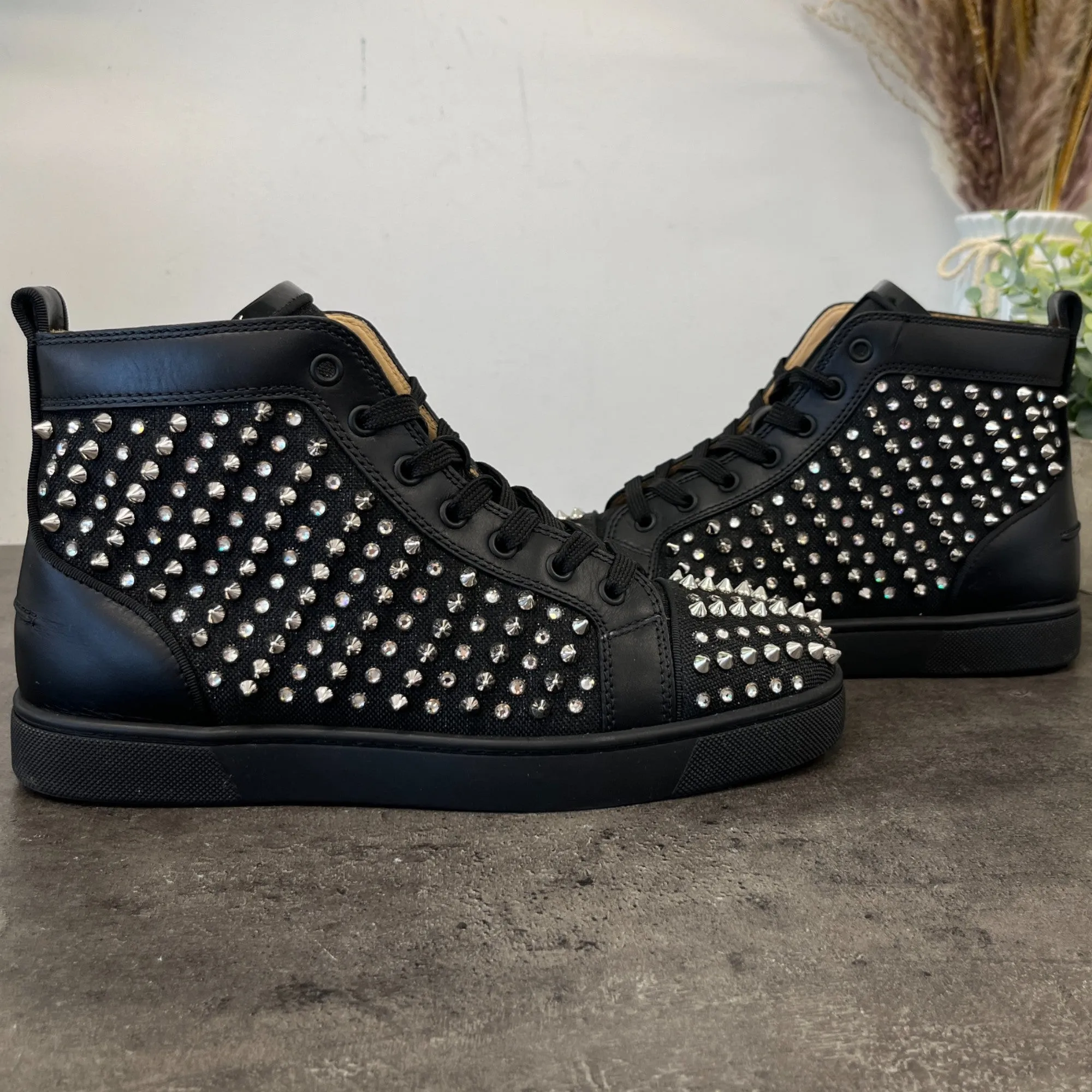 Men's Louis Spikes High Trainers Black Size EU 40 / UK 6