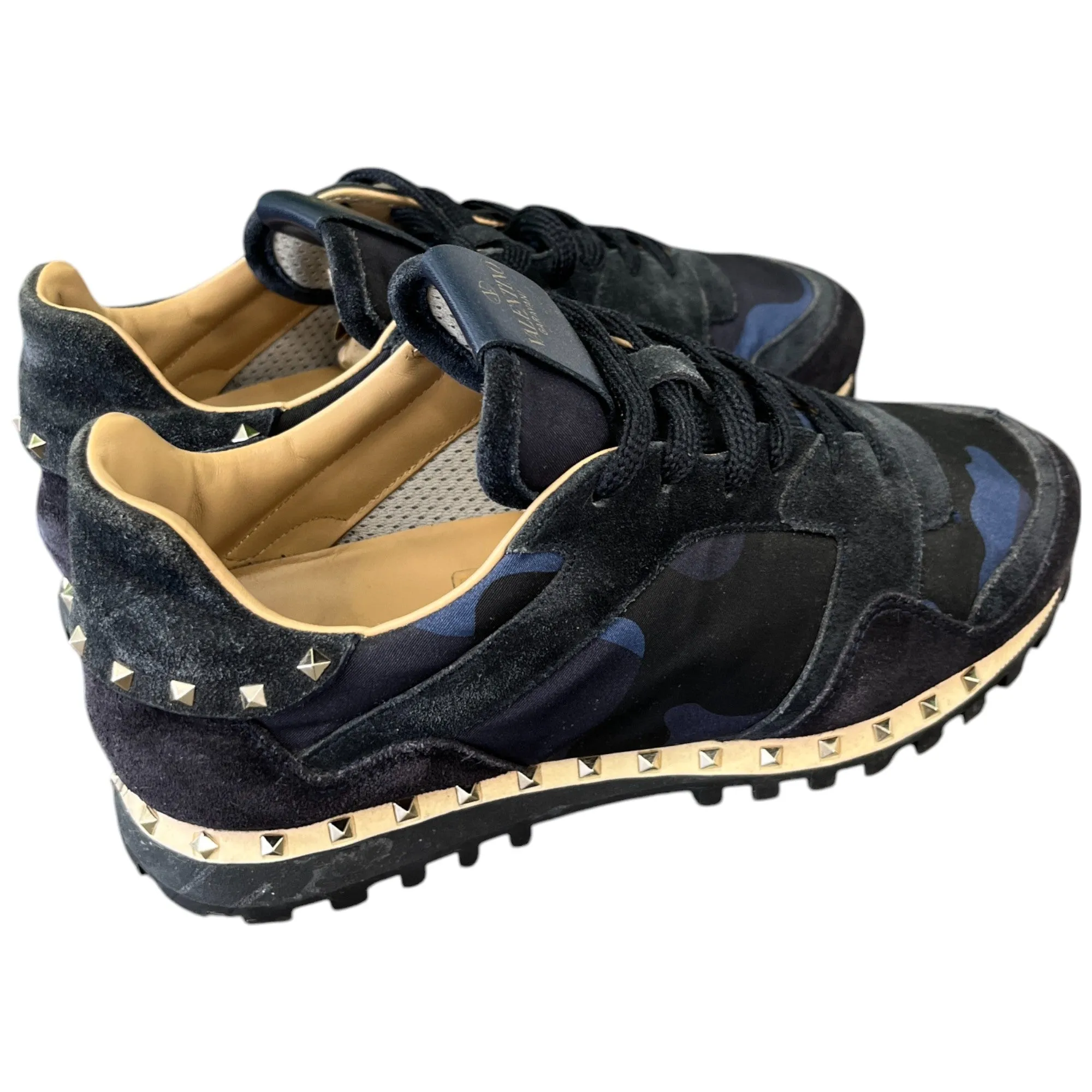 Men's Rockstud Low Trainers Navy Size EU 39.5 / UK 5.5