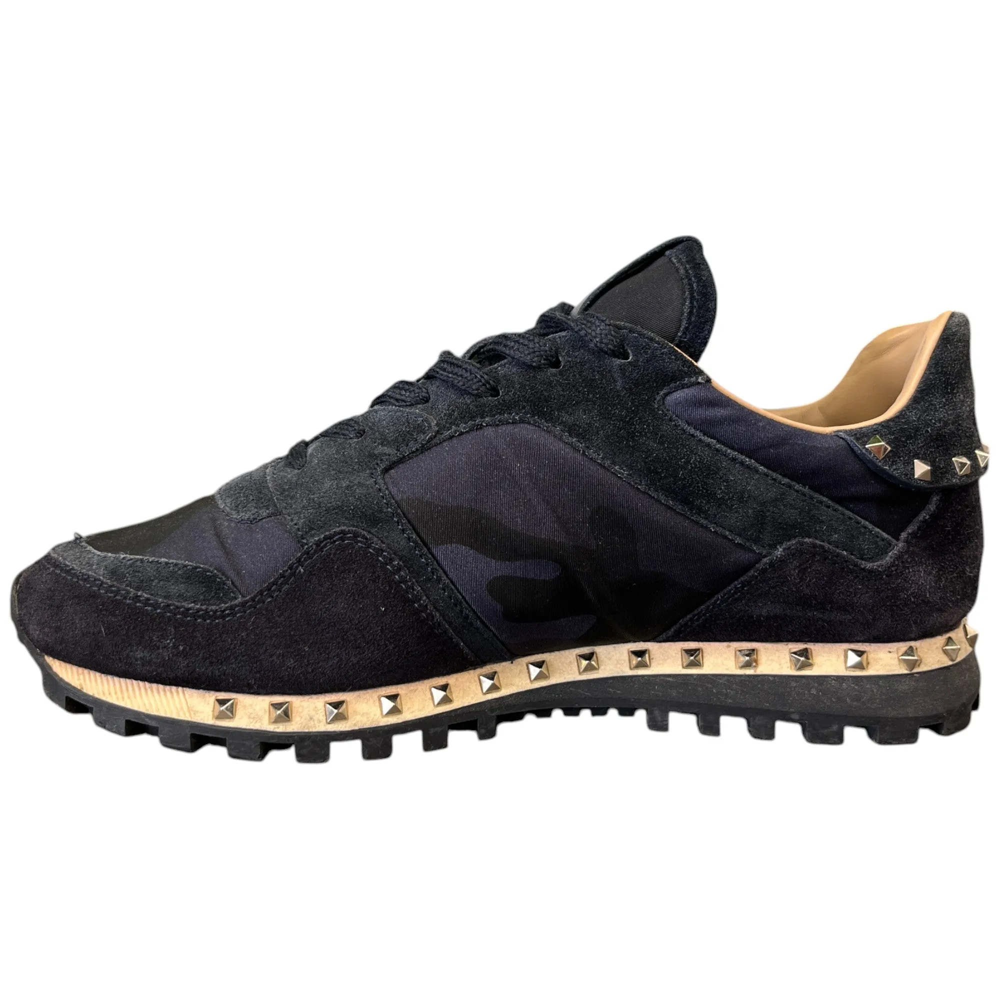 Men's Rockstud Low Trainers Navy Size EU 39.5 / UK 5.5