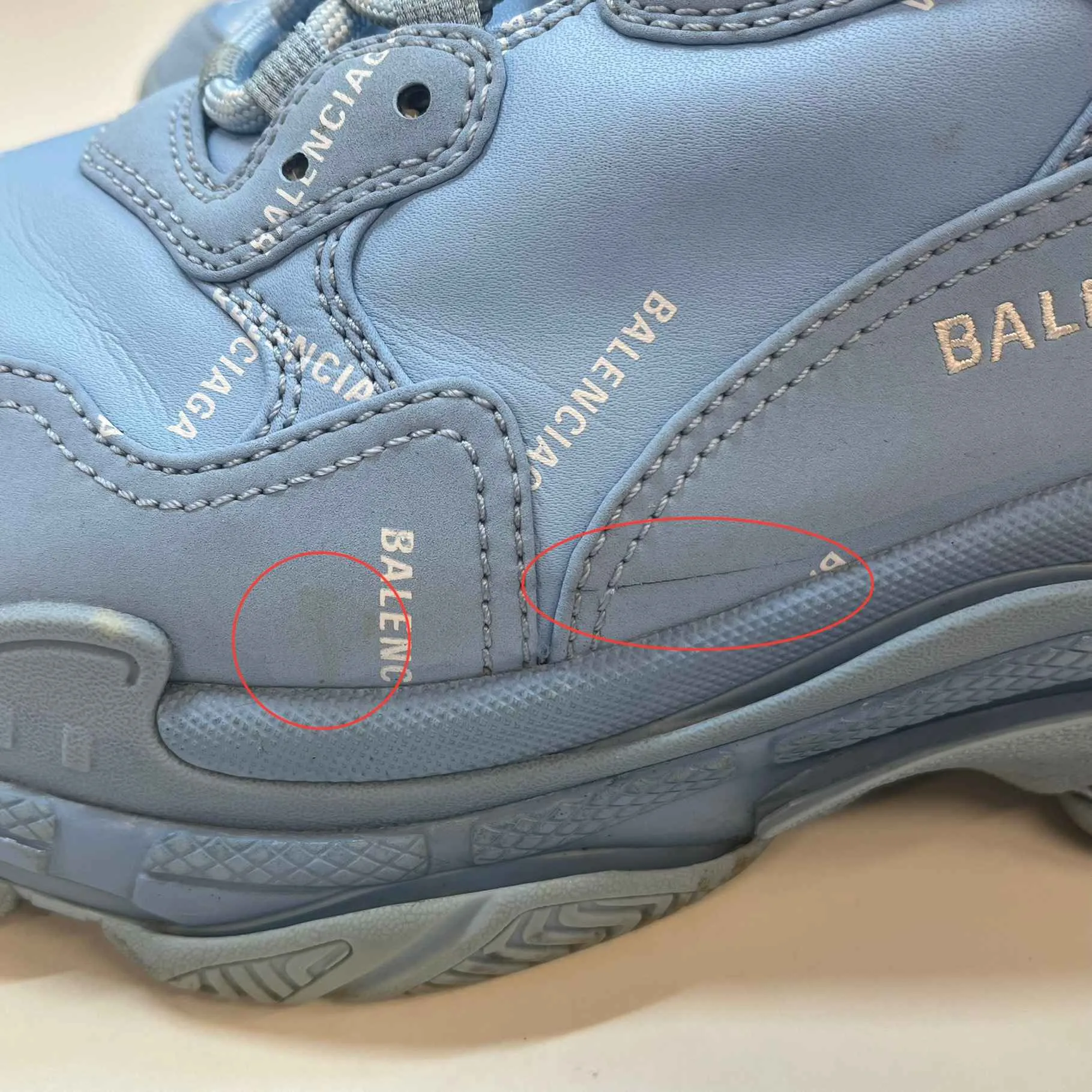 Men's Triple S Low Trainers Blue Size EU 42 / UK 8