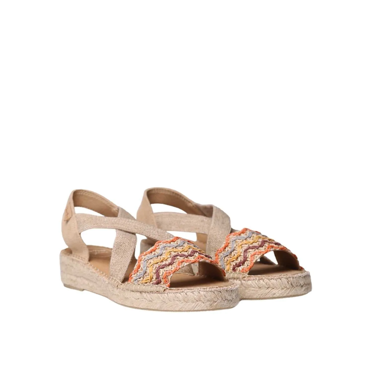 Multicolored Embroidered Fabric Wedge Espadrille for Women - Eider-RS