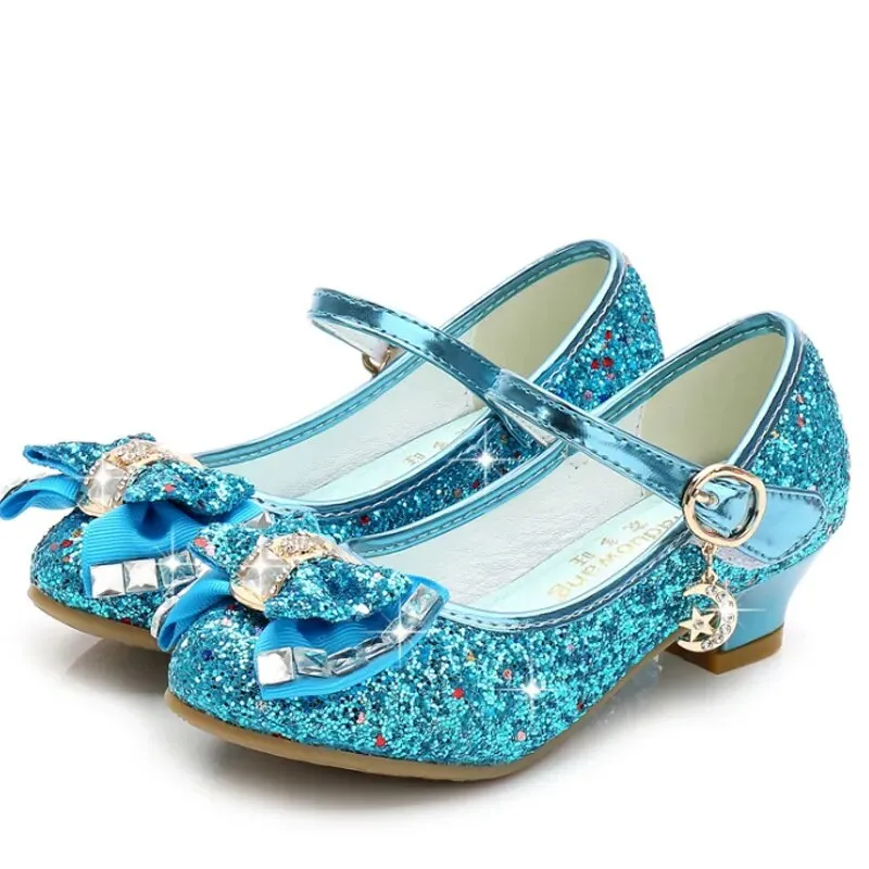 Princess Flower Leather Shoes for Girls