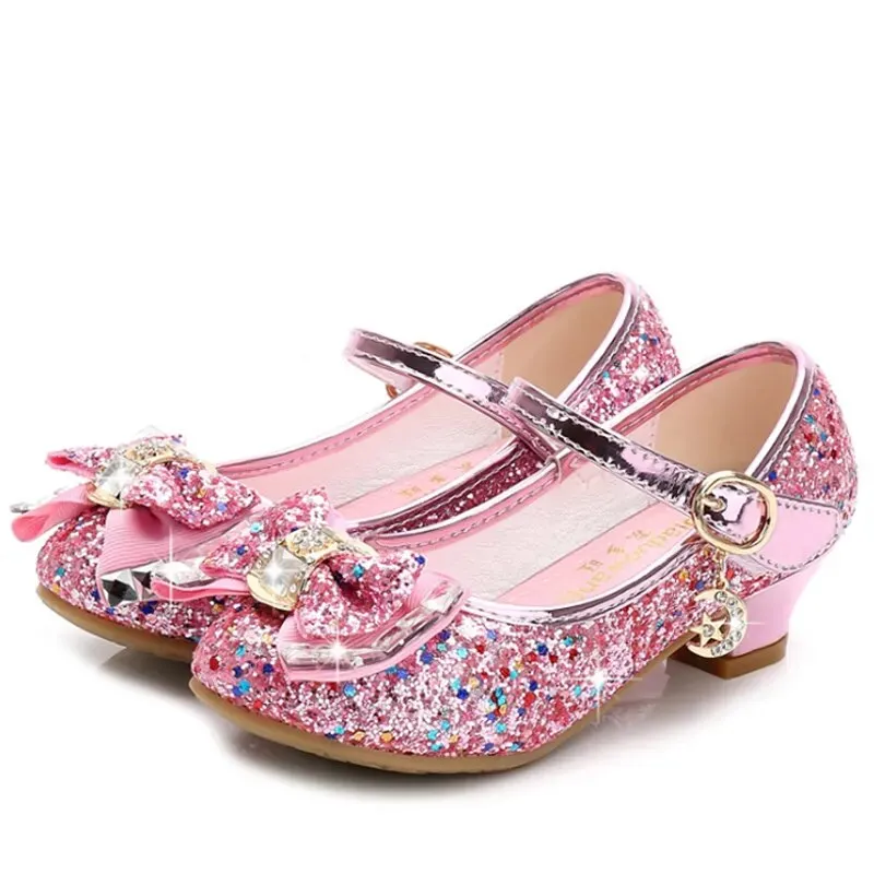 Princess Flower Leather Shoes for Girls