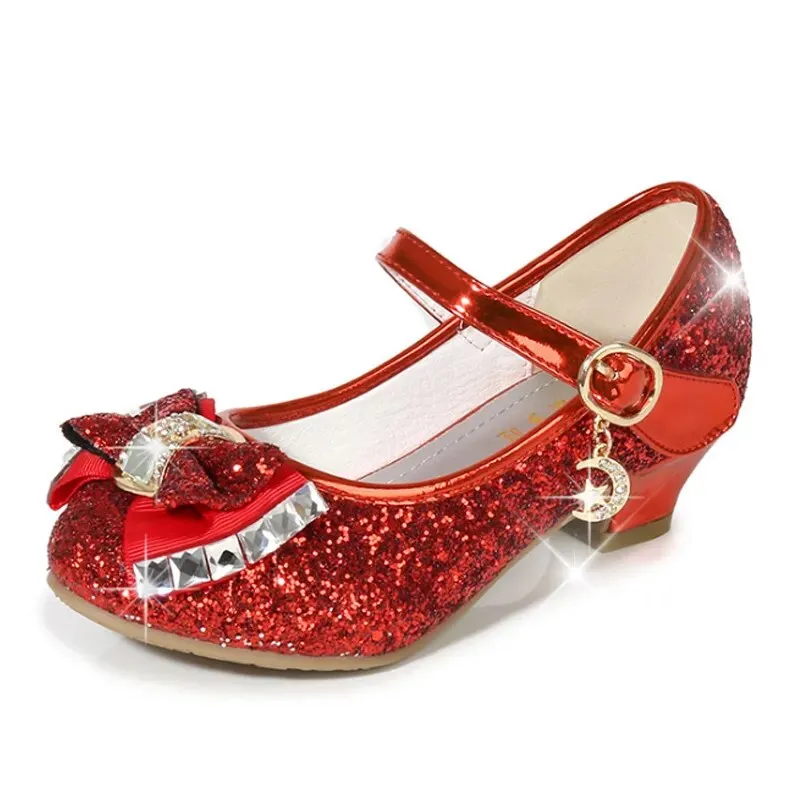 Princess Flower Leather Shoes for Girls