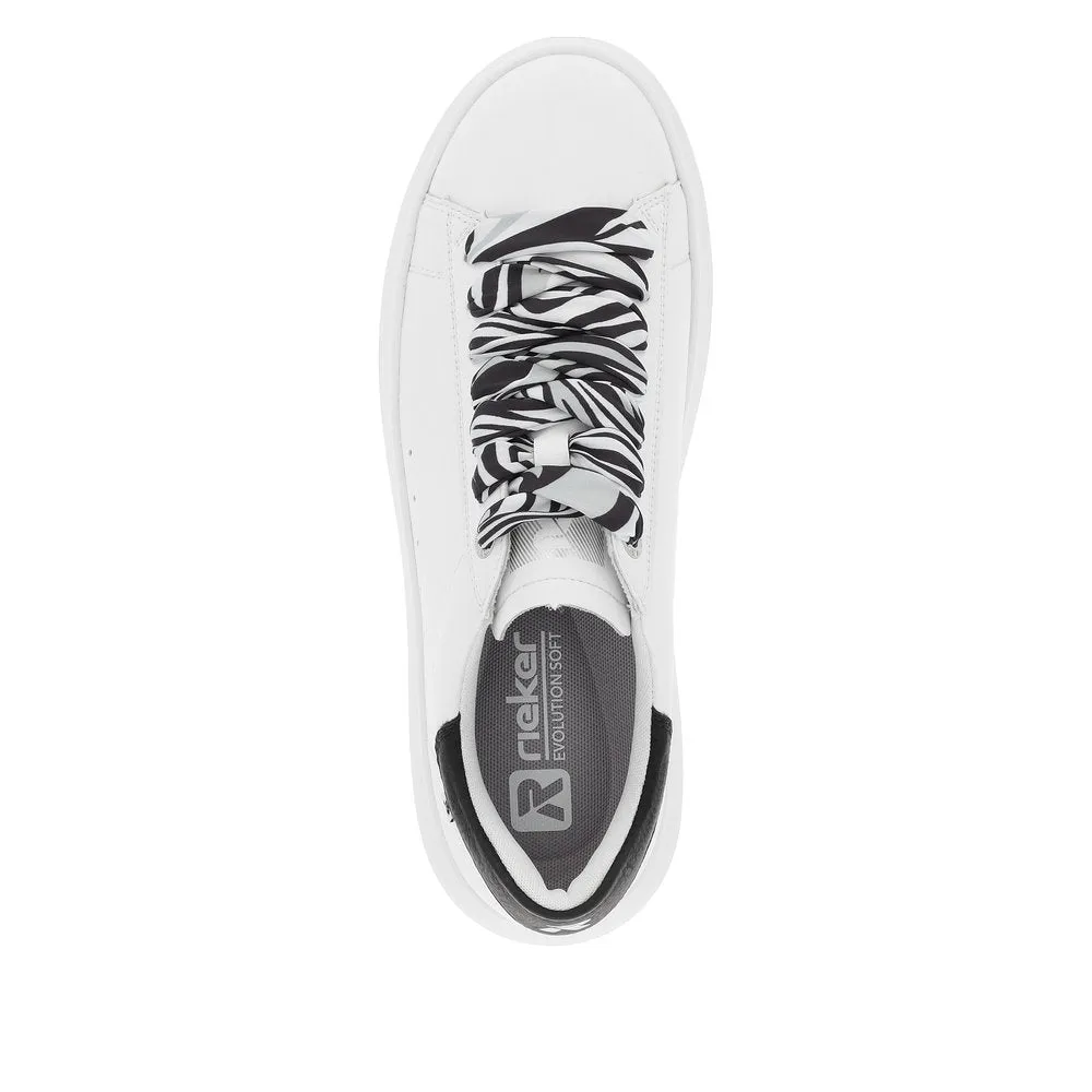 Rieker Evolution Ladies Contrast Lace Sneaker