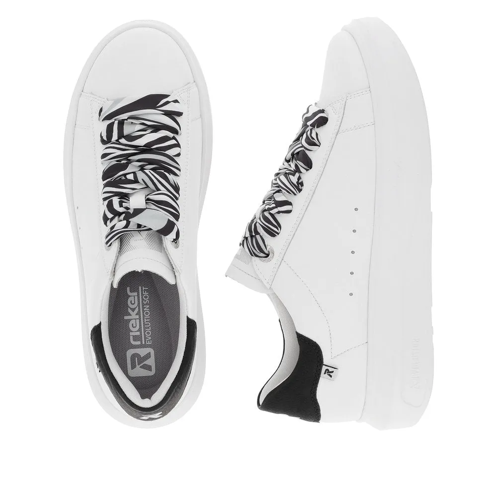 Rieker Evolution Ladies Contrast Lace Sneaker