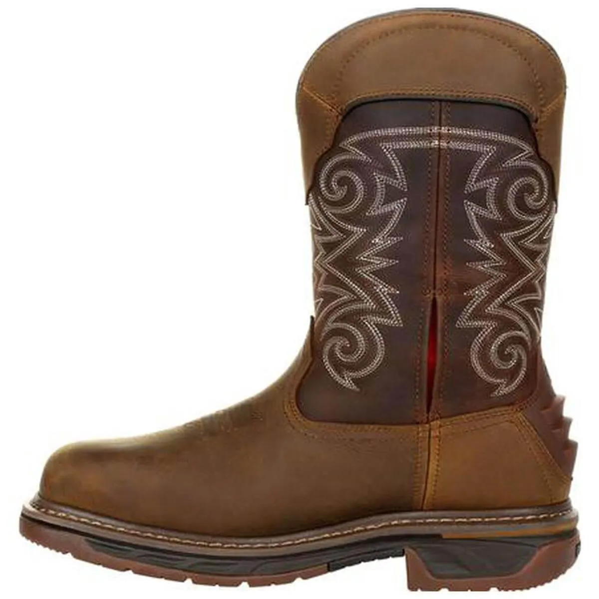 Rocky Men's Western Boot - Iron Skull Medium Brown Chocolate, Size 9W | RKW0314-090-W
