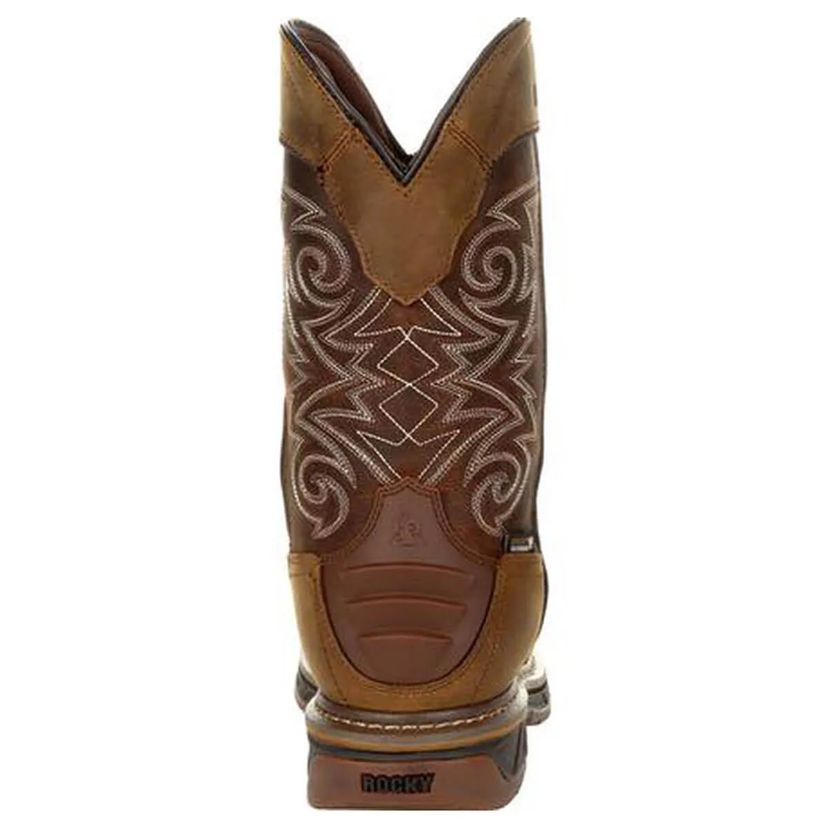 Rocky Men's Western Boot - Iron Skull Medium Brown Chocolate, Size 9W | RKW0314-090-W