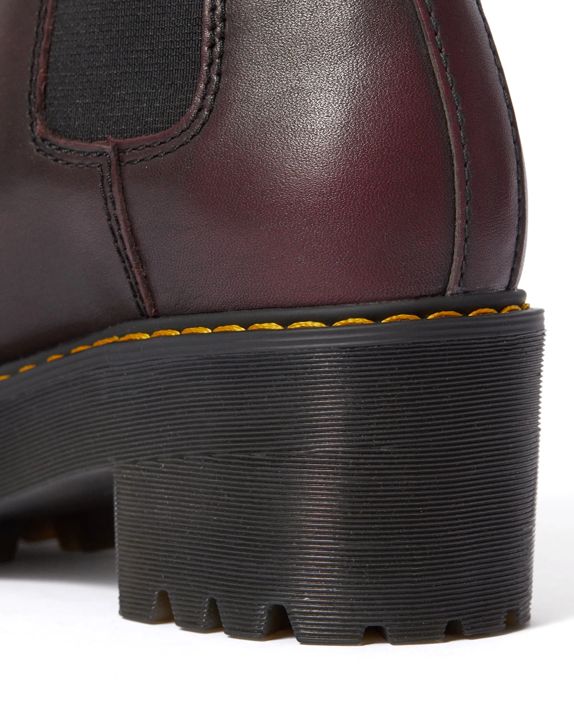 ROMETTY BURGUNDY VINTAGE PLATFORM CHELSEA BOOT