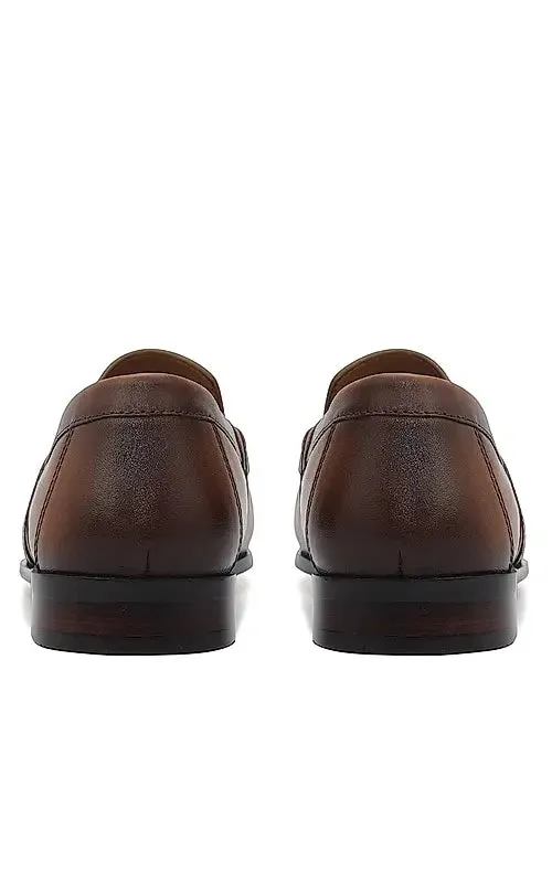Tan Heel Moccasins With Panel