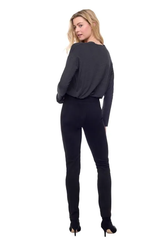 Vegan Suede Slim Cut Pant
