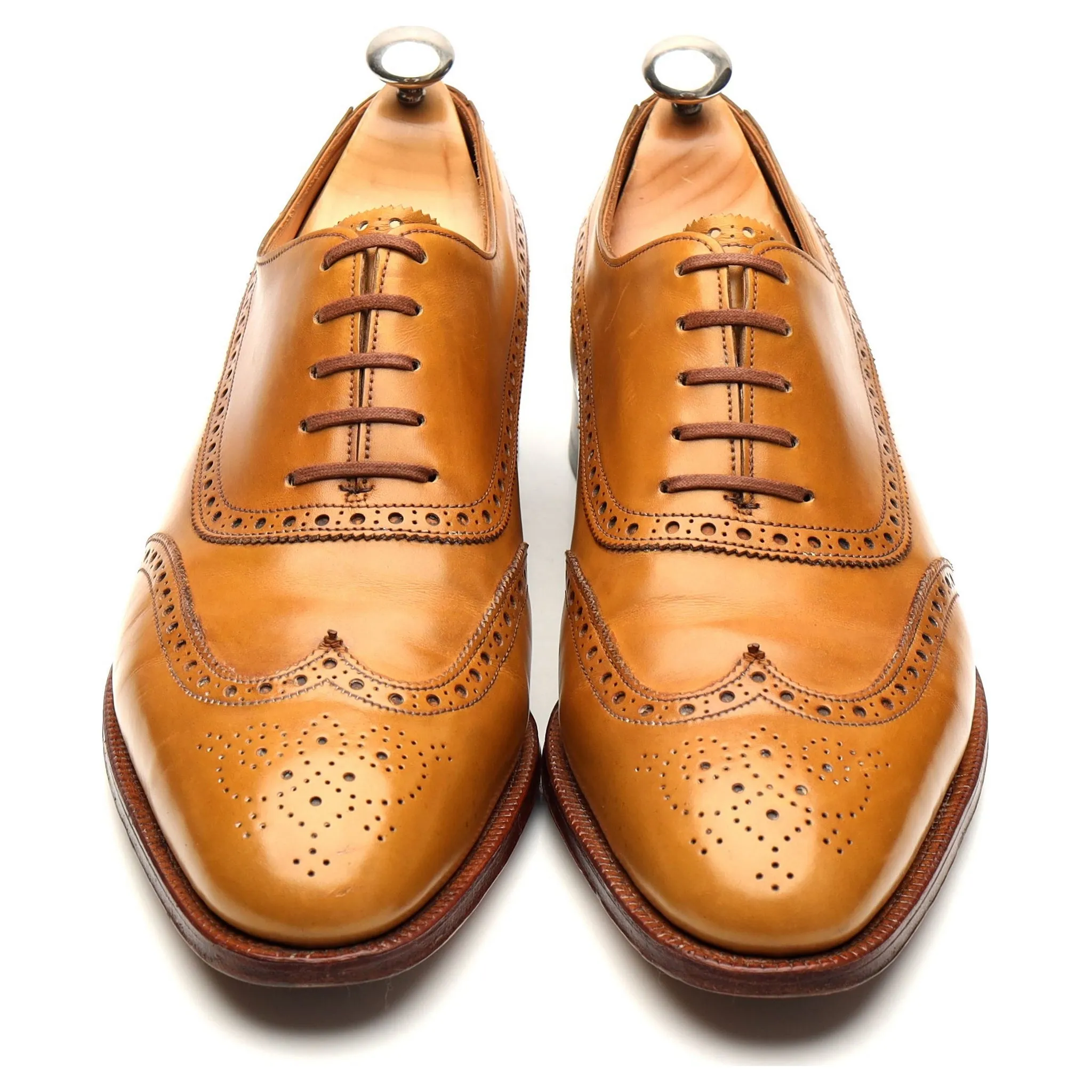 'Westminster' Tan Brown Leather Oxford Brogues UK 9 E