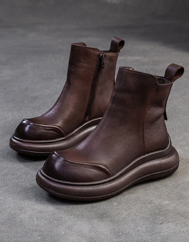 Winter Comfortable Wide Toe Box Platform Boots