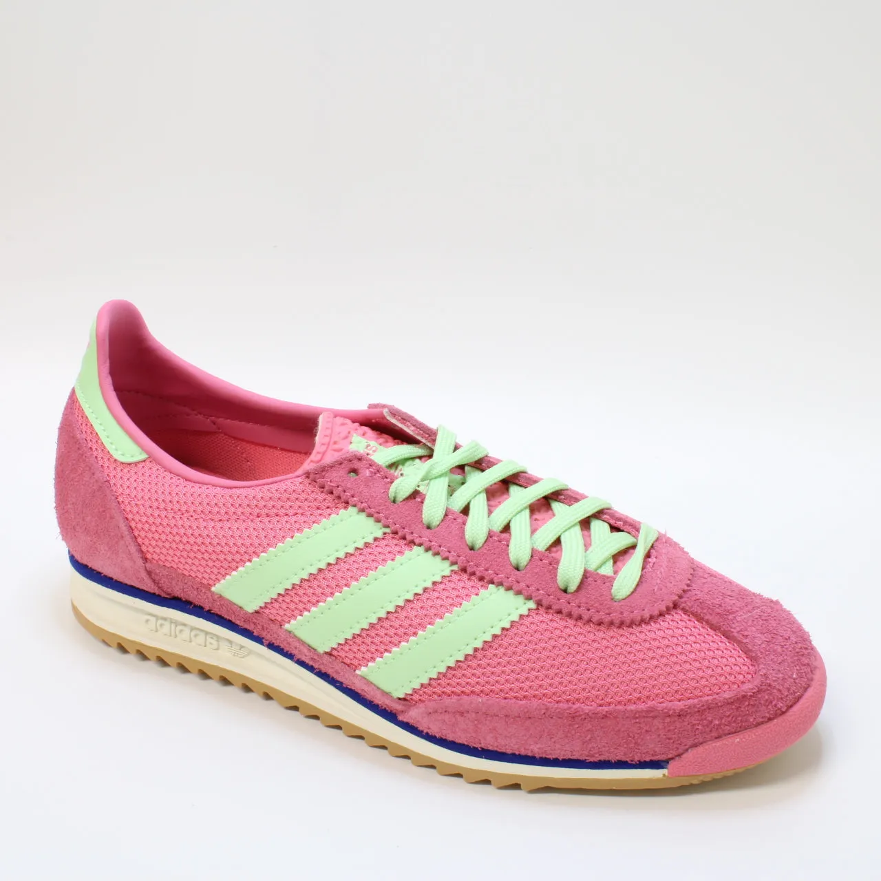 Womens Adidas Sl 72 Trainers Pink Fusion Semi Green Spark Lucid Blue Uk Size 4.5