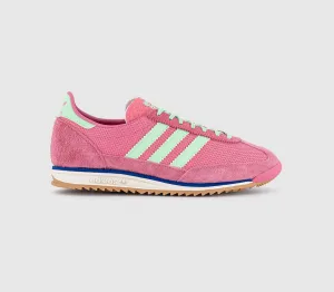 Womens Adidas Sl 72 Trainers Pink Fusion Semi Green Spark Lucid Blue Uk Size 4.5